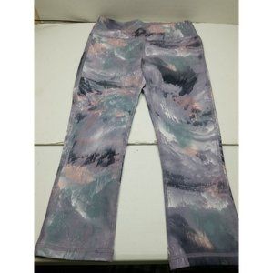 Marika Lavender Gray Pink Abstract Print Yoga Pants
